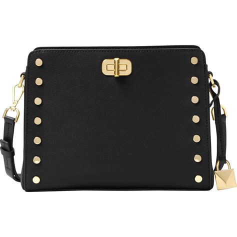 michael kors sylvie stud medium messenger bag|Michael Kors Sylvie Stud Medium Messenger Bag .